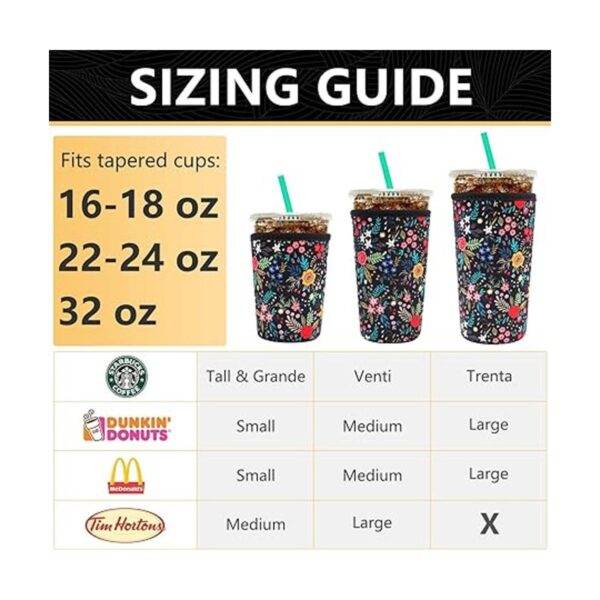 YR Funda aislante de neopreno reutilizable para tazas de_2