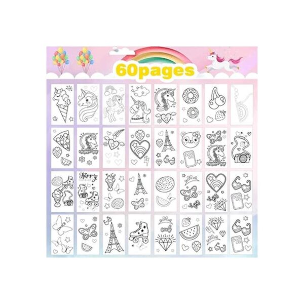 Kit de almohadillas para colorear de unicornio para niñas_3