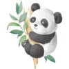 Calcomanías de pared de rama de panda y árbol calcomanías