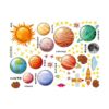 Pegatinas de pared con sistema solar diseño de planetas_2