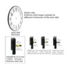 Youngtown 2 movimientos silenciosos de reloj con 4