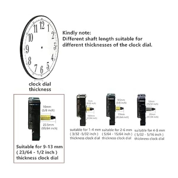 Youngtown 2 movimientos silenciosos de reloj con 4
