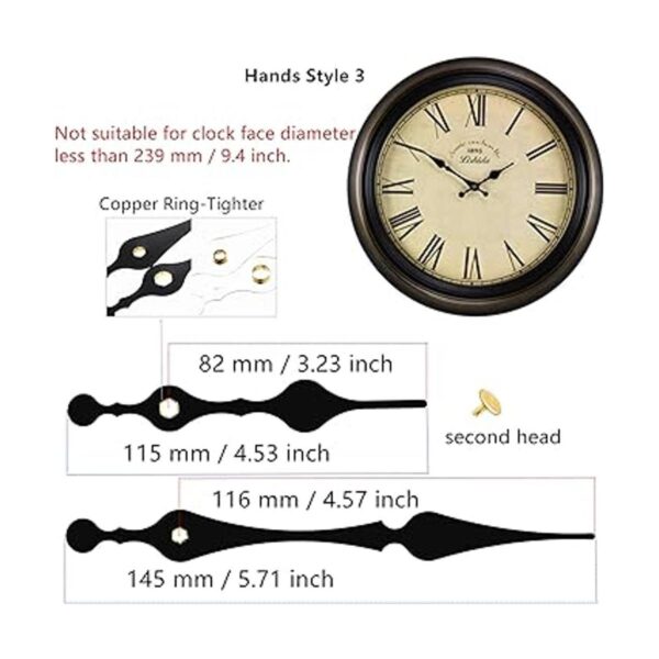 Youngtown 2 movimientos silenciosos de reloj con 4