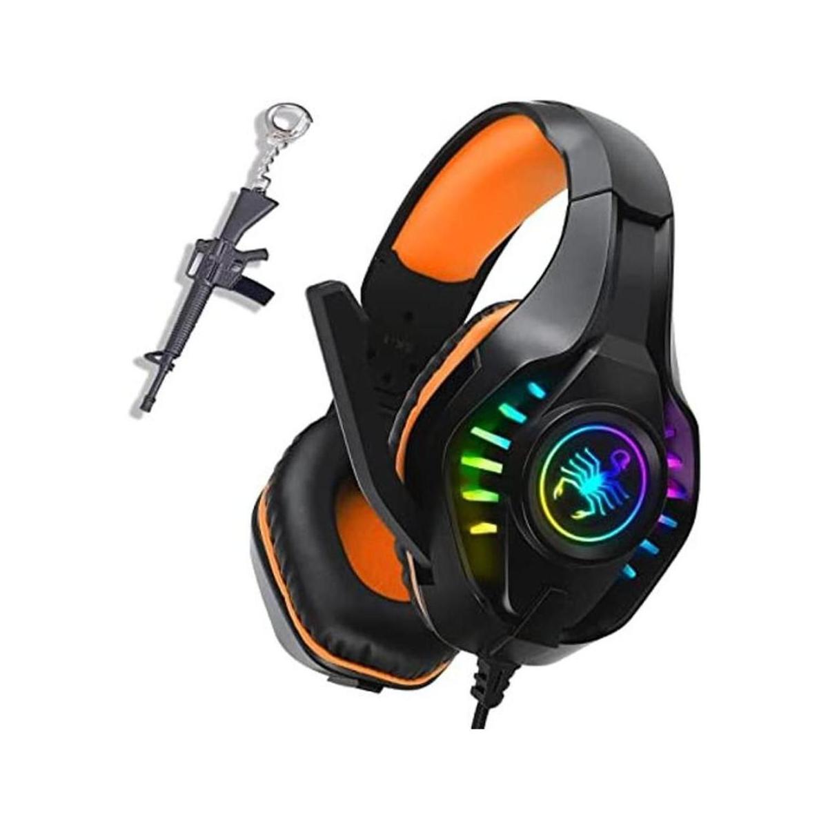 Naranja Gaming Headset para Xbox One PS4 PC portátil