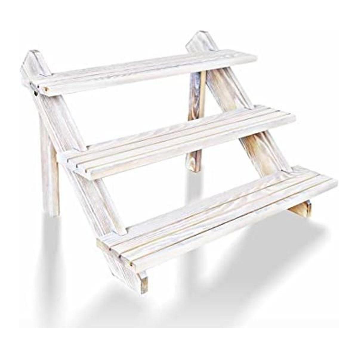 Elevador de exhibición blanco vintage soportes de
