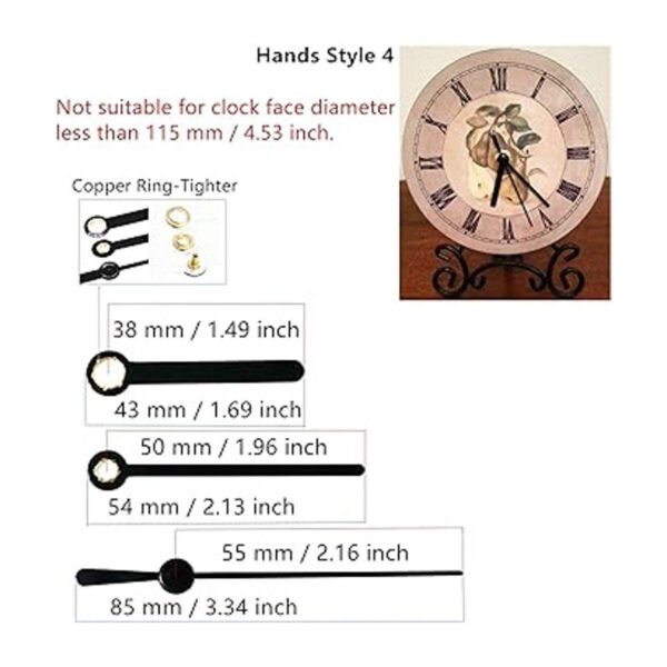 Youngtown 2 movimientos silenciosos de reloj con 4