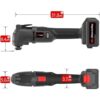 Werktough Kit de herramientas oscilantes inalámbricas de