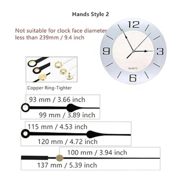 Youngtown 2 movimientos silenciosos de reloj con 4
