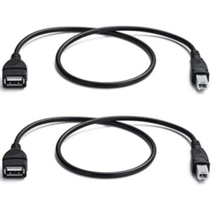 Paquete de 2 cables USB 2.0 A hembra a USB B macho para_1