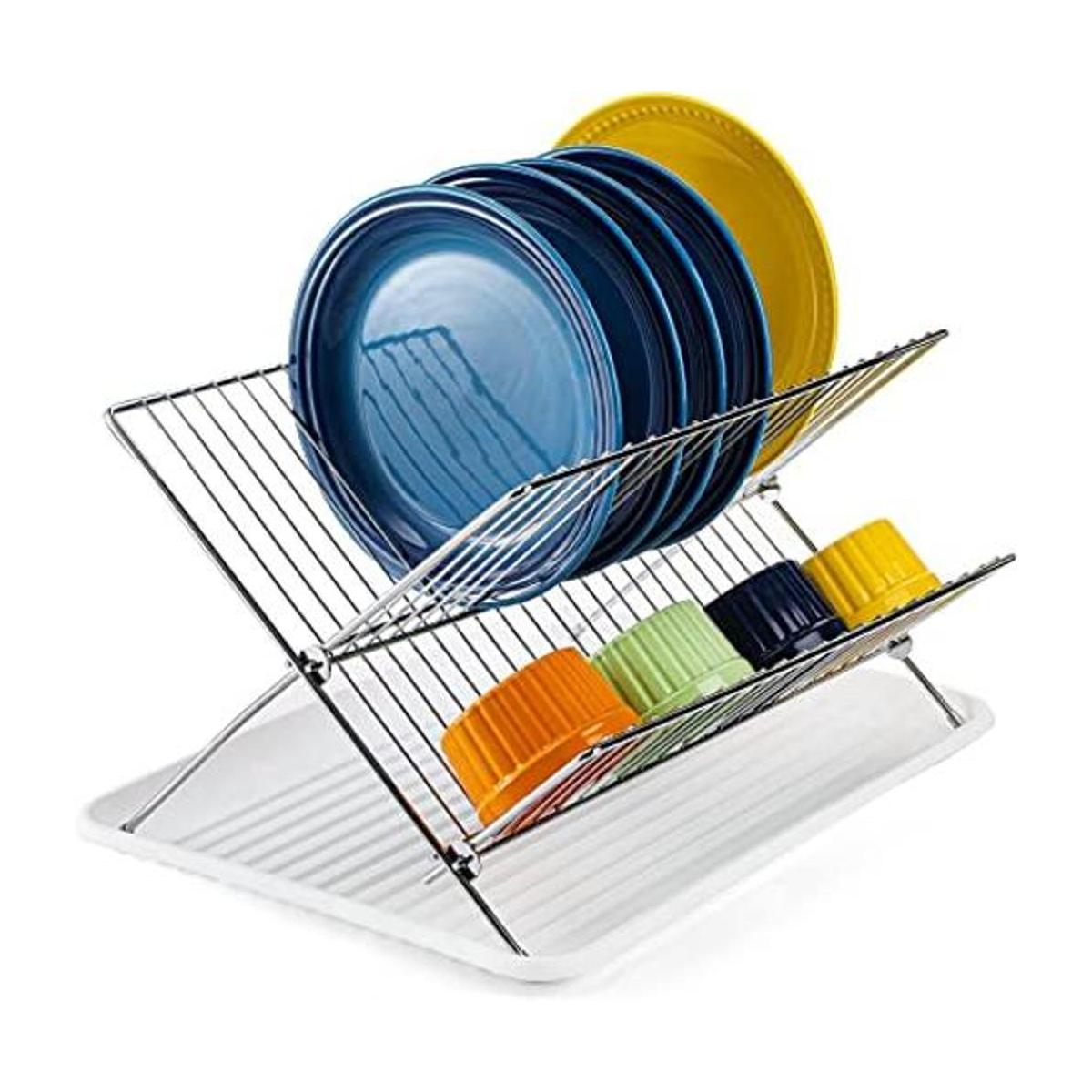 YOUEON Escurridor de platos plegable con escurridor