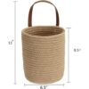 YOUEON Juego de 2 cestas para colgar en la pared de 8.5 x