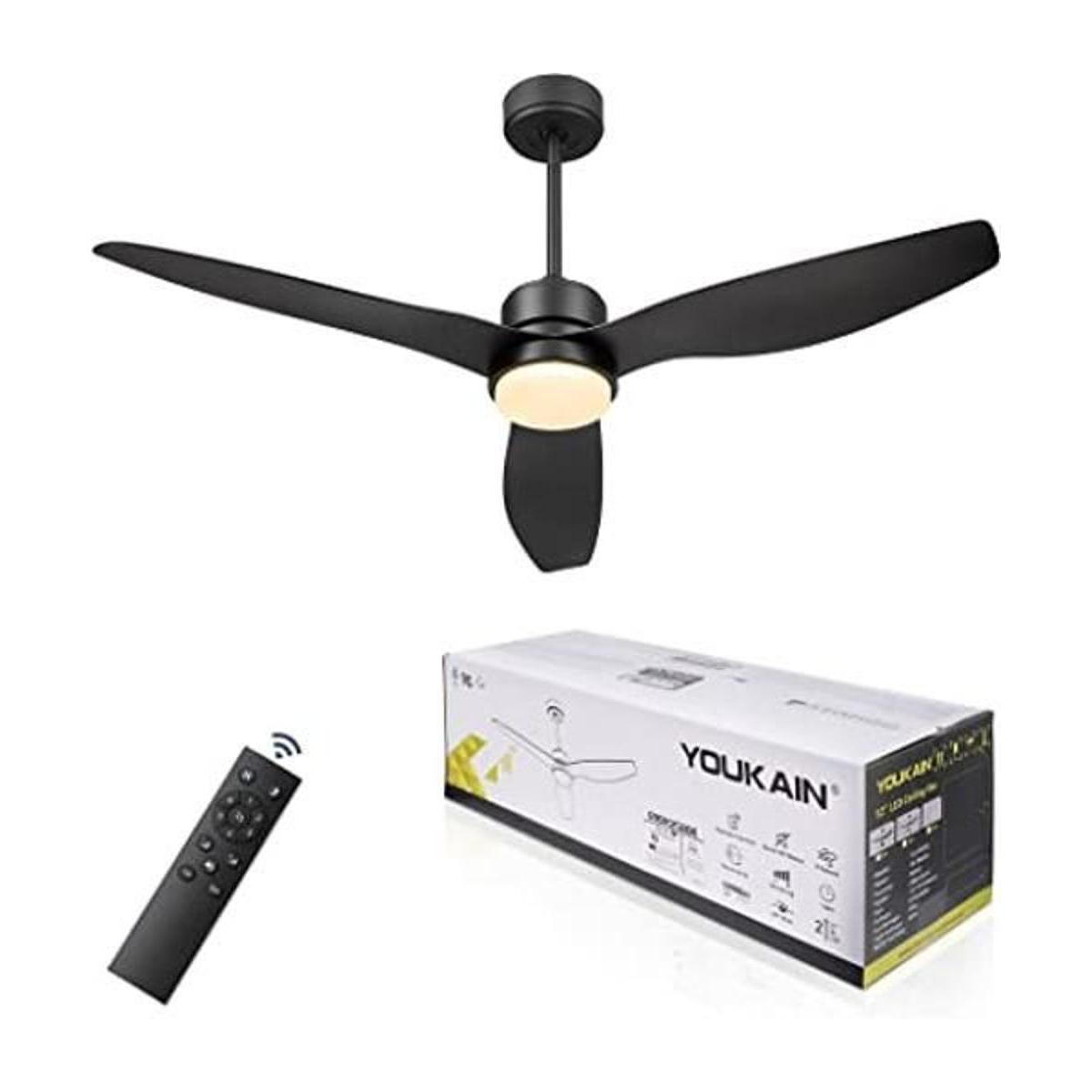 YOUKAIN Ventilador de techo moderno para interiores y
