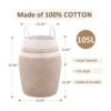 Cesta tejida extra grande de 105 L con asas de cuerda de_5