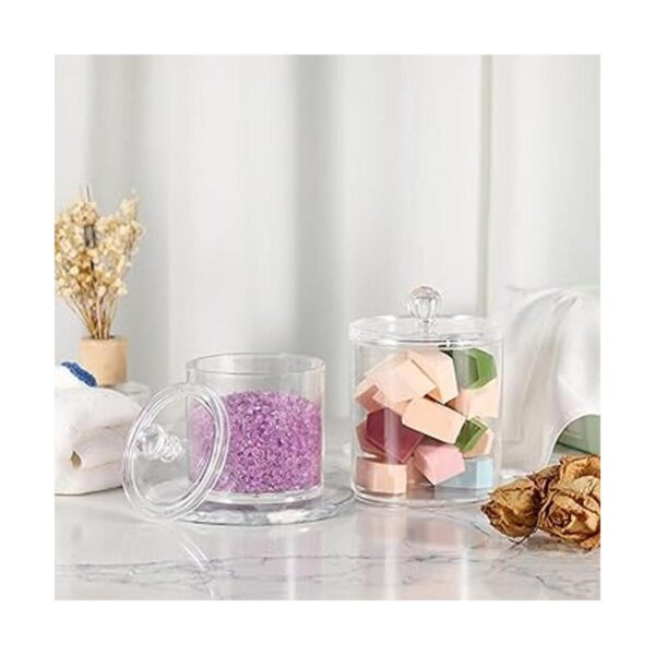 YOUEON Paquete de 6 dispensadores Qtip con tapa soporte_5