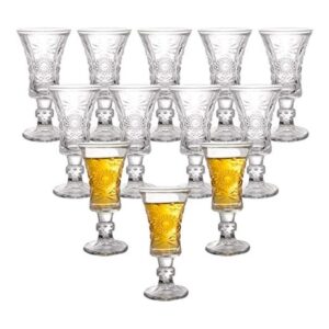 YOUEON Paquete de 12 mini vasos de vino de 1.2 onzas
