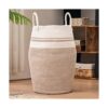 Cesta tejida extra grande de 105 L con asas de cuerda de_1