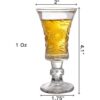 YOUEON Paquete de 12 mini vasos de vino de 1.2 onzas