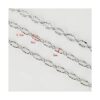YOUBEIYEE Cadenas chapadas en plata de 16.4 pies cadenas