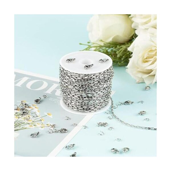 YOUBEIYEE Cadena de plata de 33 pies para hacer joyas