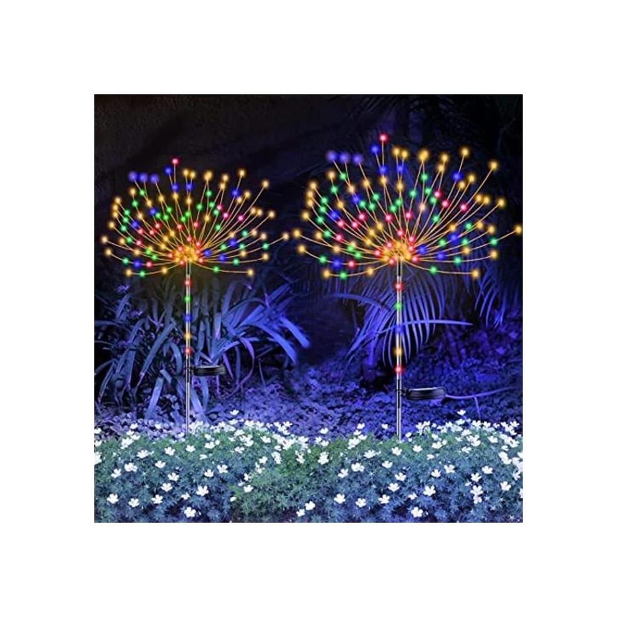 2 luces solares de fuegos artificiales mejoradas luces