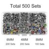 500 juegos de remaches de cristal de circonita de colores