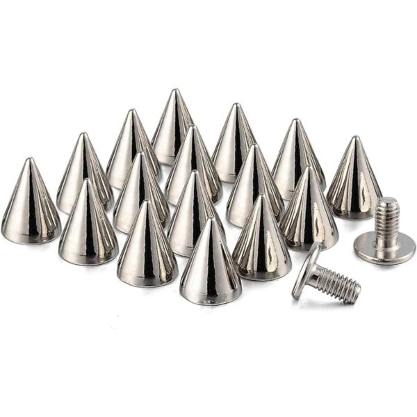 Pinchos y pernos de 0.374 in de metal con punta de cono de