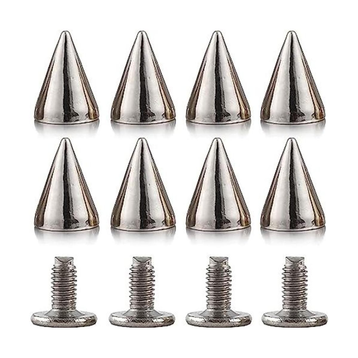 Pinchos y pernos de 0.374 in de metal con punta de cono de