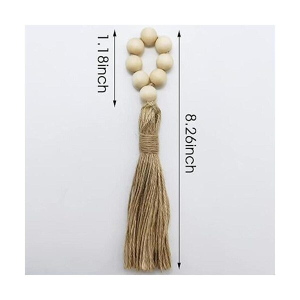 YOOHUA Guirnalda de cuentas de madera con borlas de granja_2