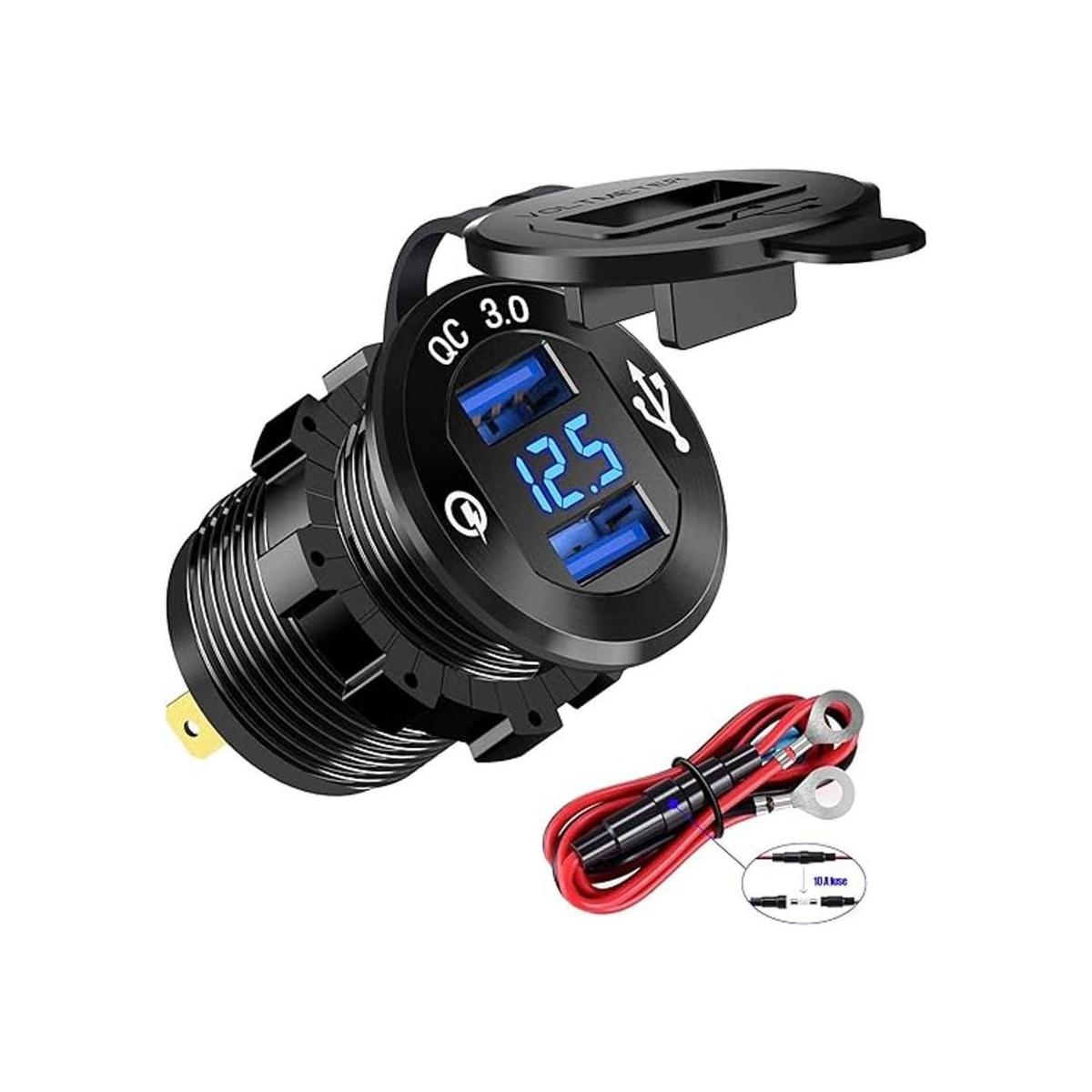YONHAN Enchufe de carga rápida 3.0 dual USB toma de