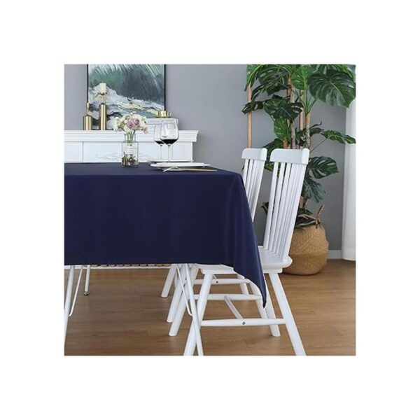 Mantel rectangular azul marino resistente sin arrugas_2