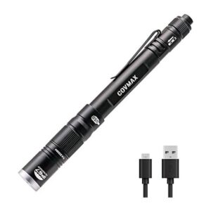 Linterna recargable IP67 impermeable con clip de bolsillo_1