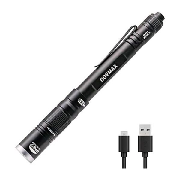 Linterna recargable IP67 impermeable con clip de bolsillo_1