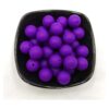 100 cuentas redondas de silicona de color morado clásico