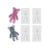 Moldes de resina 4 piezas de molde de oso de peluche 3D_1