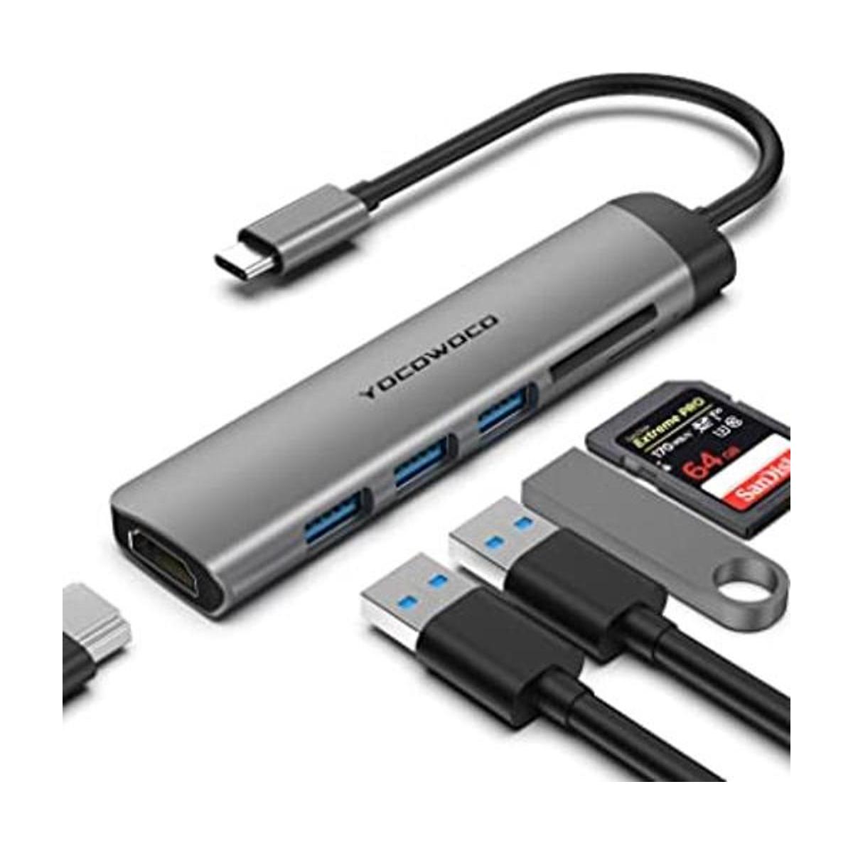 Adaptador USB C HubYOCOWOCO Dongle USB C para MacBook Pro