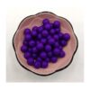 100 cuentas redondas de silicona de color morado clásico