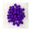 100 cuentas redondas de silicona de color morado clásico