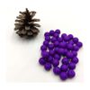 100 cuentas redondas de silicona de color morado clásico