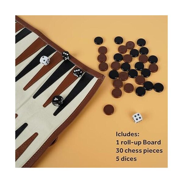YOBRO Backgammon Juego de mesa para adultos clásico de_4