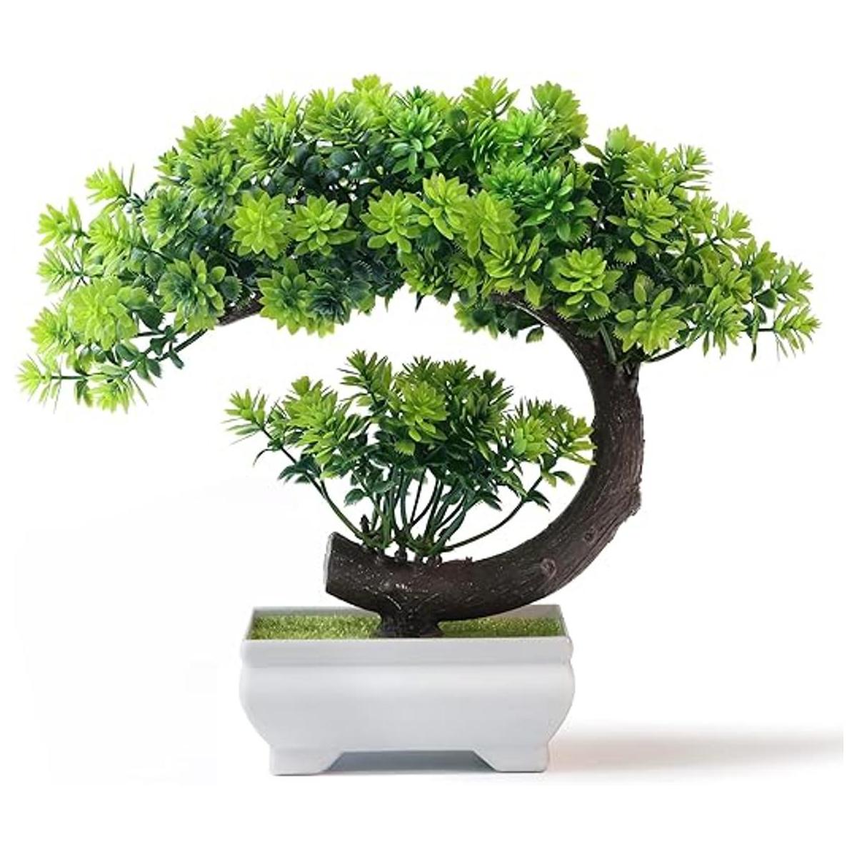 yoerm Pequeño árbol de bonsái artificial para decoración