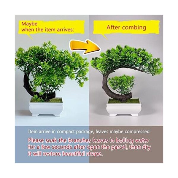 yoerm Pequeño árbol de bonsái artificial para decoración_6