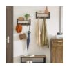 YMYNY Coat Rack Shelf Wall Mounted Coat Hooks Set of 2