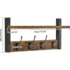 YMYNY Coat Rack Shelf Wall Mounted Coat Hooks Set of 2