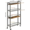 YMYNY Slim Kitchen Storage Rolling Cart 4Tier Utility_5