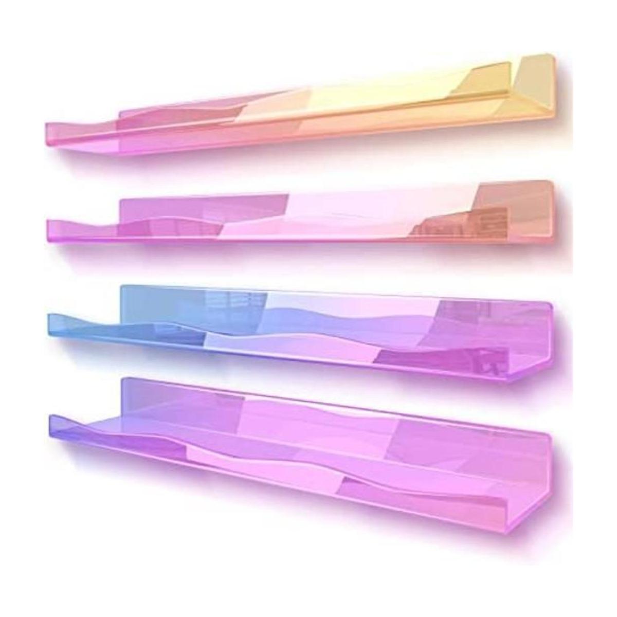 YMVV Estante flotante grande de acrílico transparente
