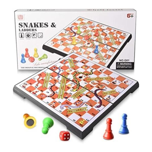 Juego magnético plegable de serpientes y escaleras de 11.8_1