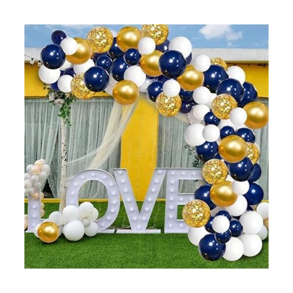 YMSZ Kit de guirnalda de globos azul marino 120 unidades_5