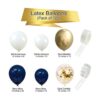 YMSZ Kit de guirnalda de globos azul marino 120 unidades_2