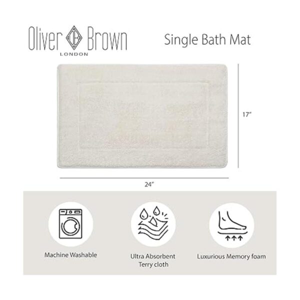 Oliver Brown Terry Bath Mat Memory Foam Bath Rug