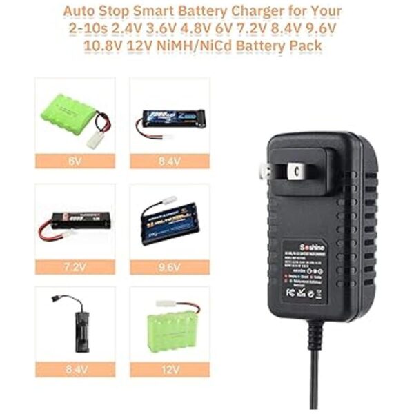 Cargador de batería RC para batería NiMHNiCD de 4.8 V_2